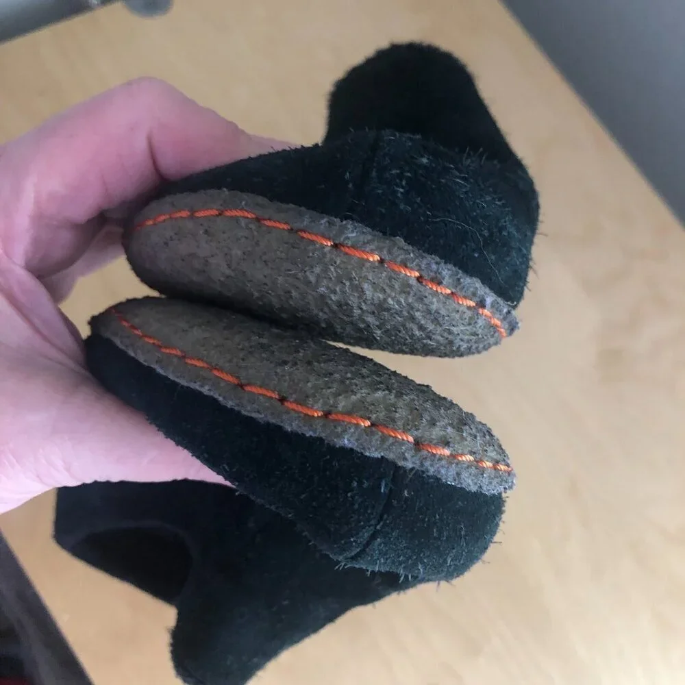 Sorel Lanner Ridge II Youth size 3 Slippers Black Slip-On Unisex Children Shoes